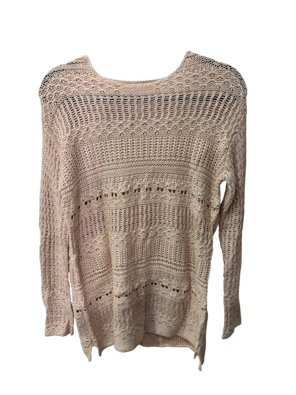 Magaschoni NWT Pink open-knit sweater with a chunky design women’s size XS